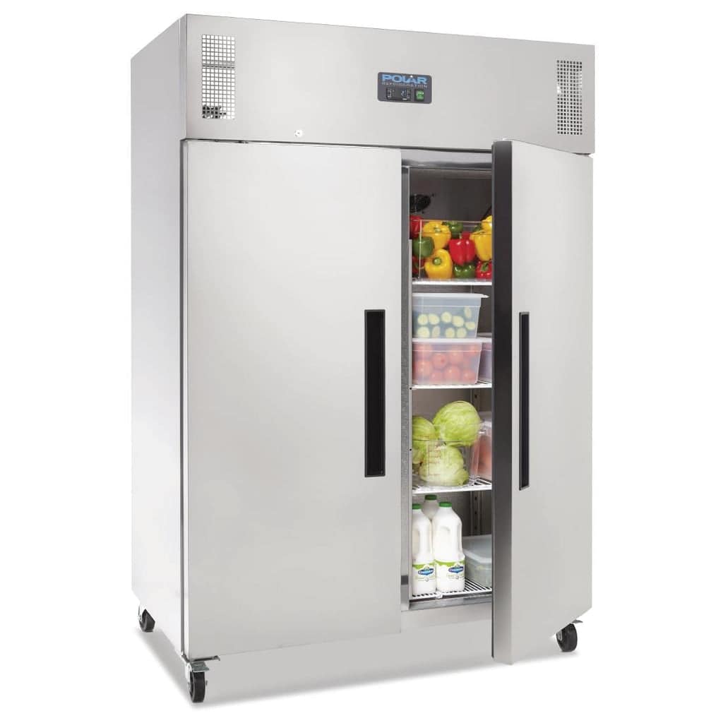 Polar DL895-A G-Series Upright Fridge – 1200L, 2 Door Stainless Steel - Image 2