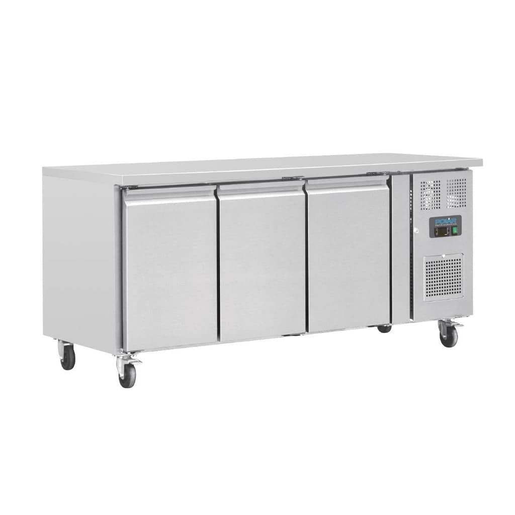 Polar G597-A U-Series Triple Door Counter Fridge for Commercial Kitchens
