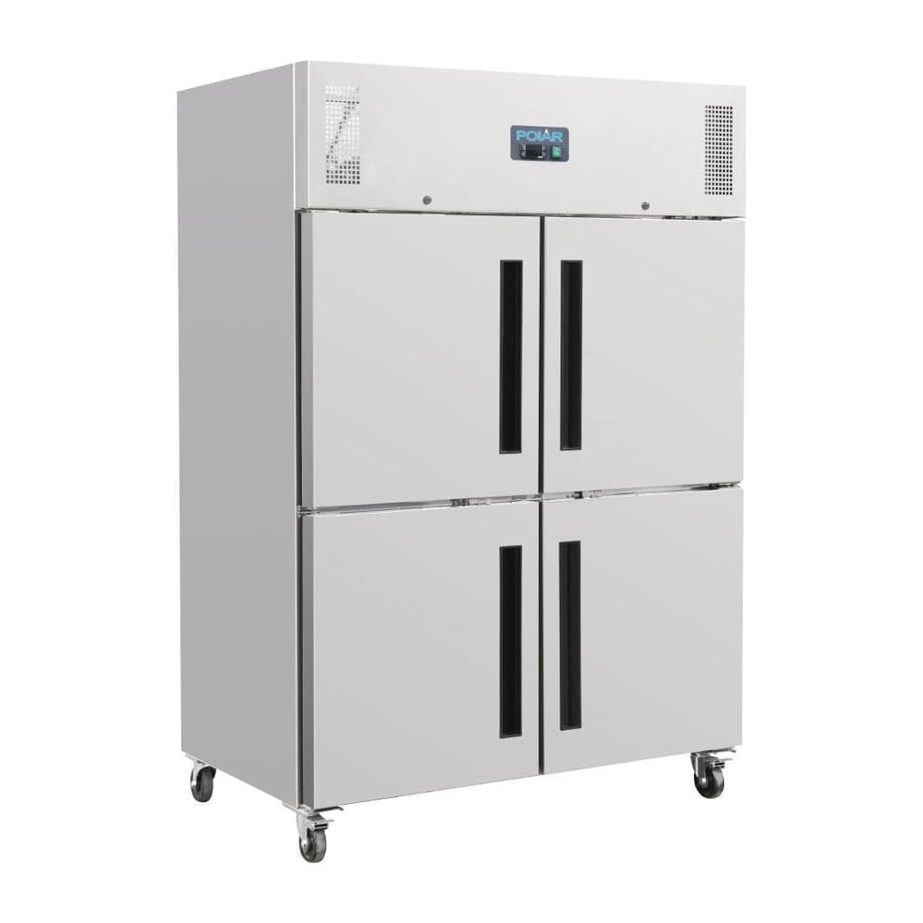 Polar GH217-A G-Series upright gastro freezer 1200L stainless steel, 4 stable doors, GN 2/1 compatible, R290 refrigerant – front view, Australia