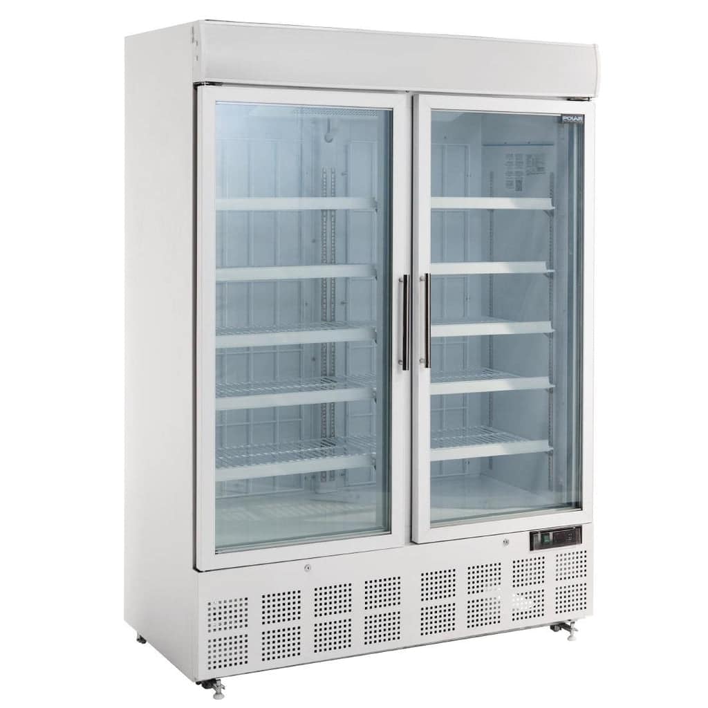 Polar G-Series GH507-A 2 Door Upright Display Freezer | 920L White - Image 3