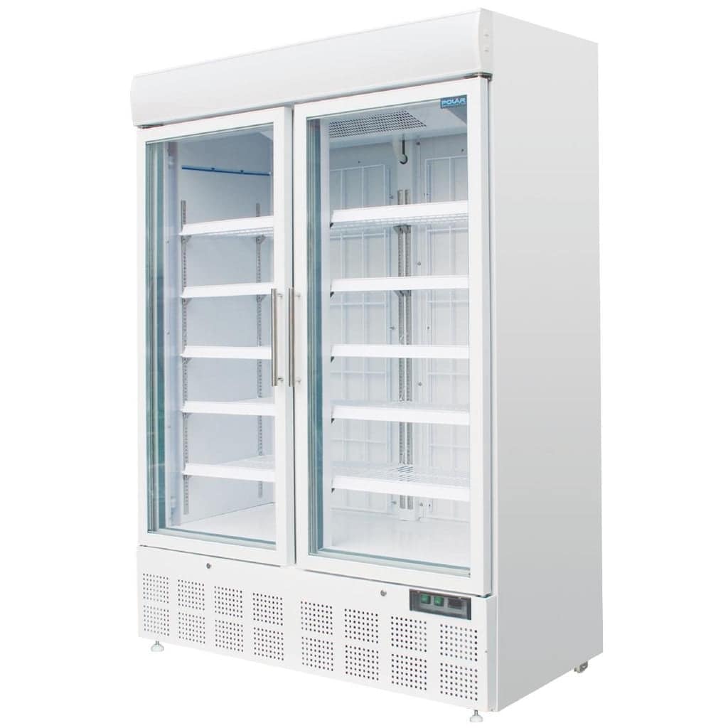 Polar G-Series GH507-A 2 Door Upright Display Freezer | 920L White - Image 4
