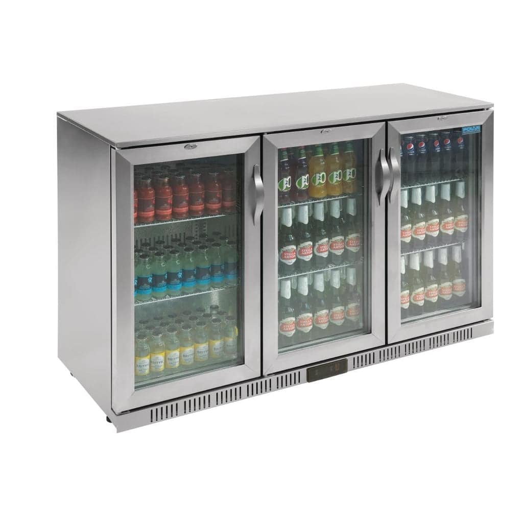 Polar G-Series Back Bar Cooler with Hinged Doors Stainless Steel 330Ltr - Image 3