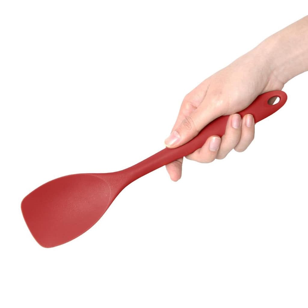 Vogue Silicone High Heat Spoonula Red - 280mm 11" - Image 2