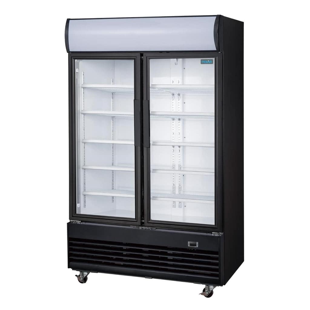 Polar GM813-A Upright Display Fridge | 950L, Hinged Doors, Lightbox - Image 2
