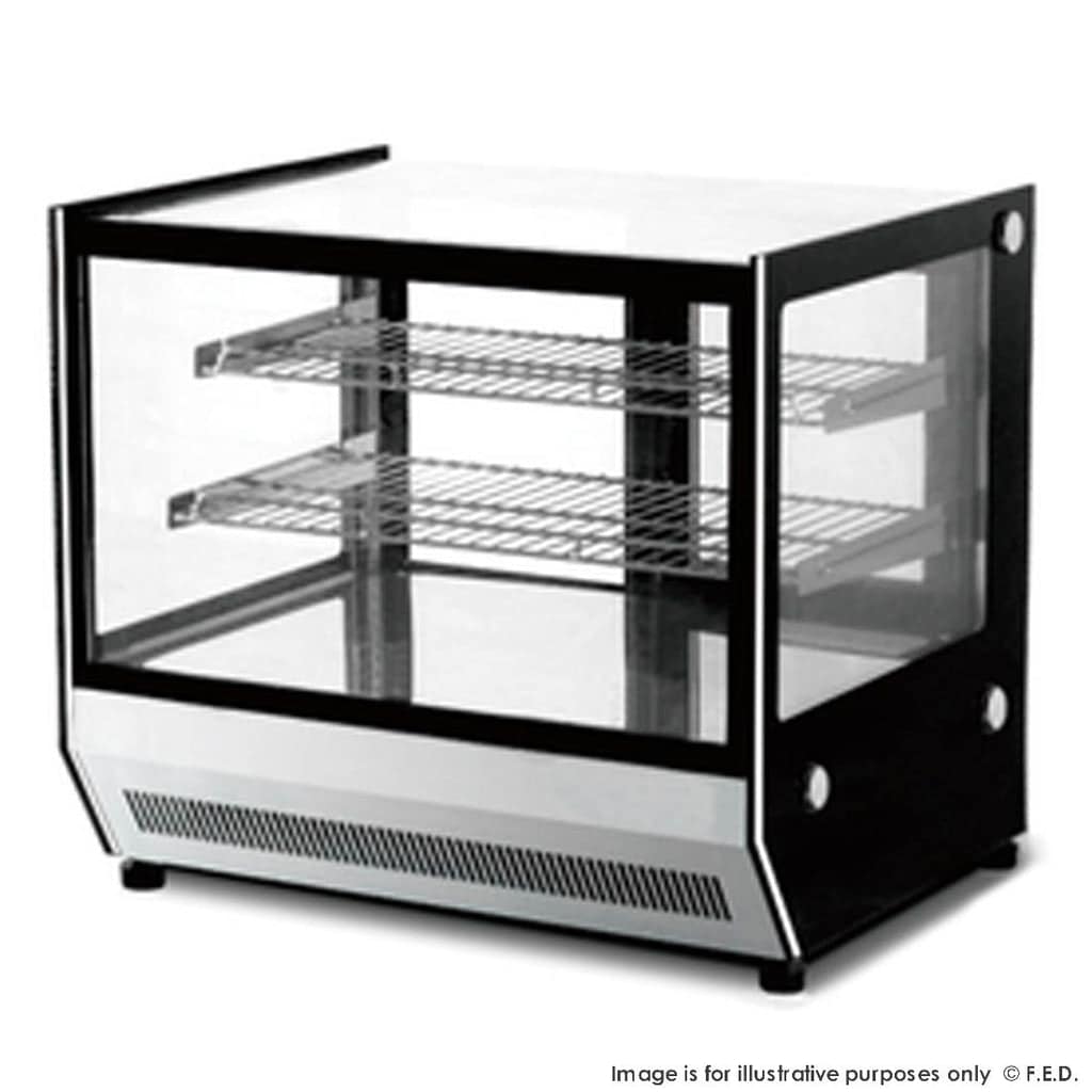 Bonvue GN-660HRT Square Glass Hot Food Display – 660mm, 2 Shelves - Image 2