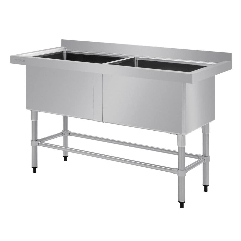 Vogue Double Deep Pot Sink 90mm Drain (HC911) - Image 2