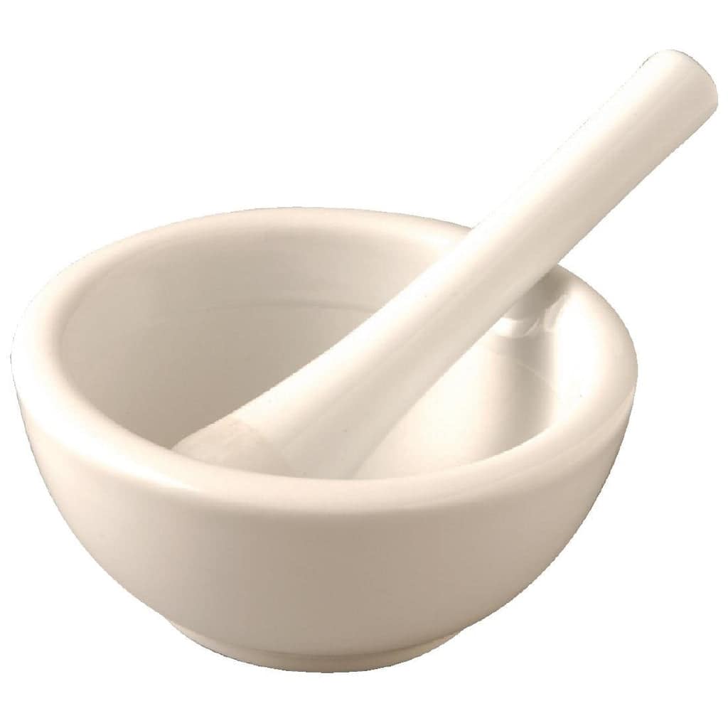 Vogue Porcelain Pestle & Mortar - 115mm 4 1/2" - Image 3