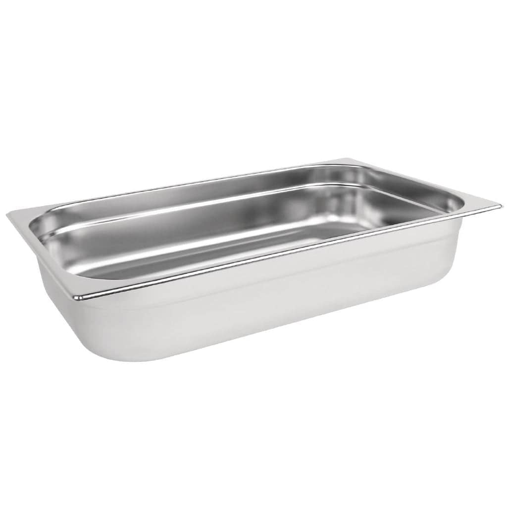 Vogue DN704 Stainless Steel 1/1 Gastronorm Tray - 100mm Deep