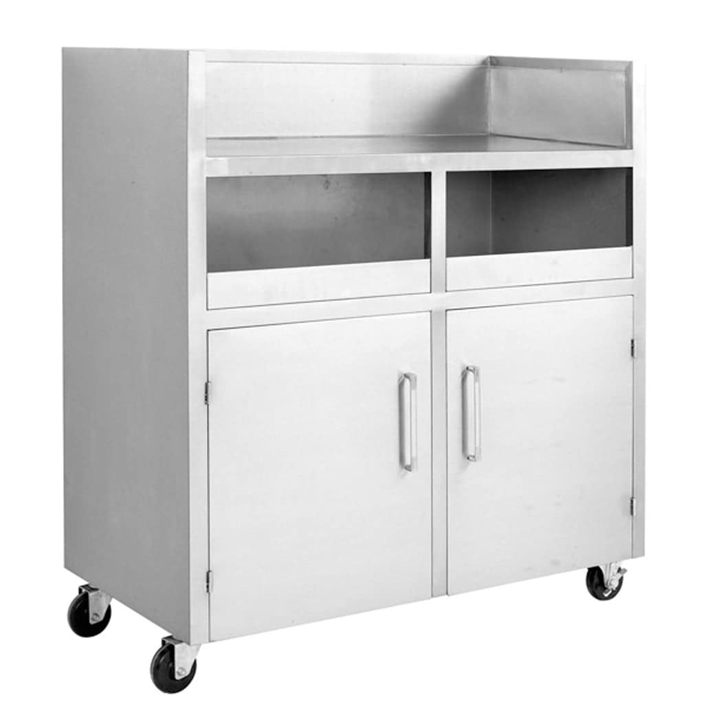 FED MBS118 Double Bin Mobile Station – Stainless Steel | KW - Image 2