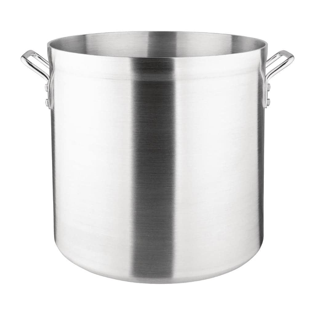 Vogue S353 aluminium stock pot, 37.8L, 370mm diameter with twin handles – Australia