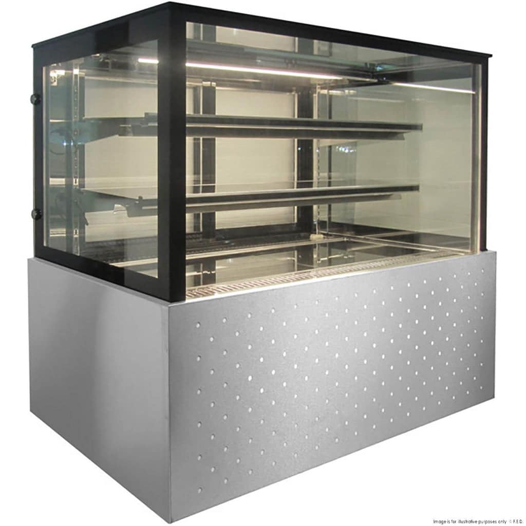 Bonvue SG090FE-2XB Heated Food Display – 900mm, 340L, Square, 2 Shelves - Image 3