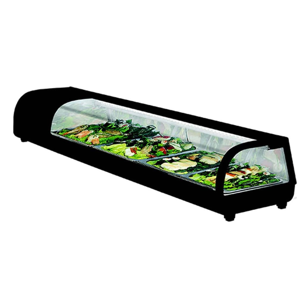 Thermaster SSS7 Black Sushi Showcase | 7 GN Pan Display Fridge Australia - Image 2