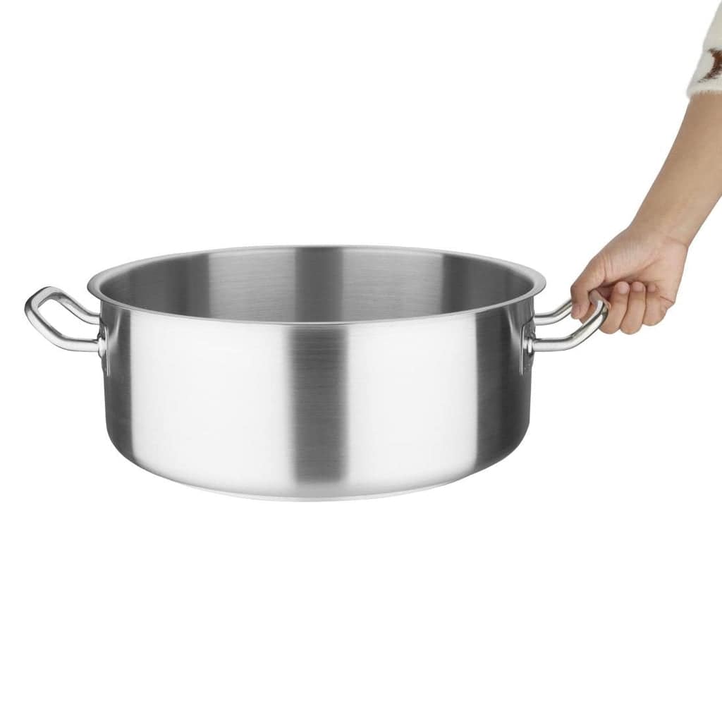 Vogue T187 Stainless Steel Casserole Pan 360mm – 13L Induction Safe - Image 2