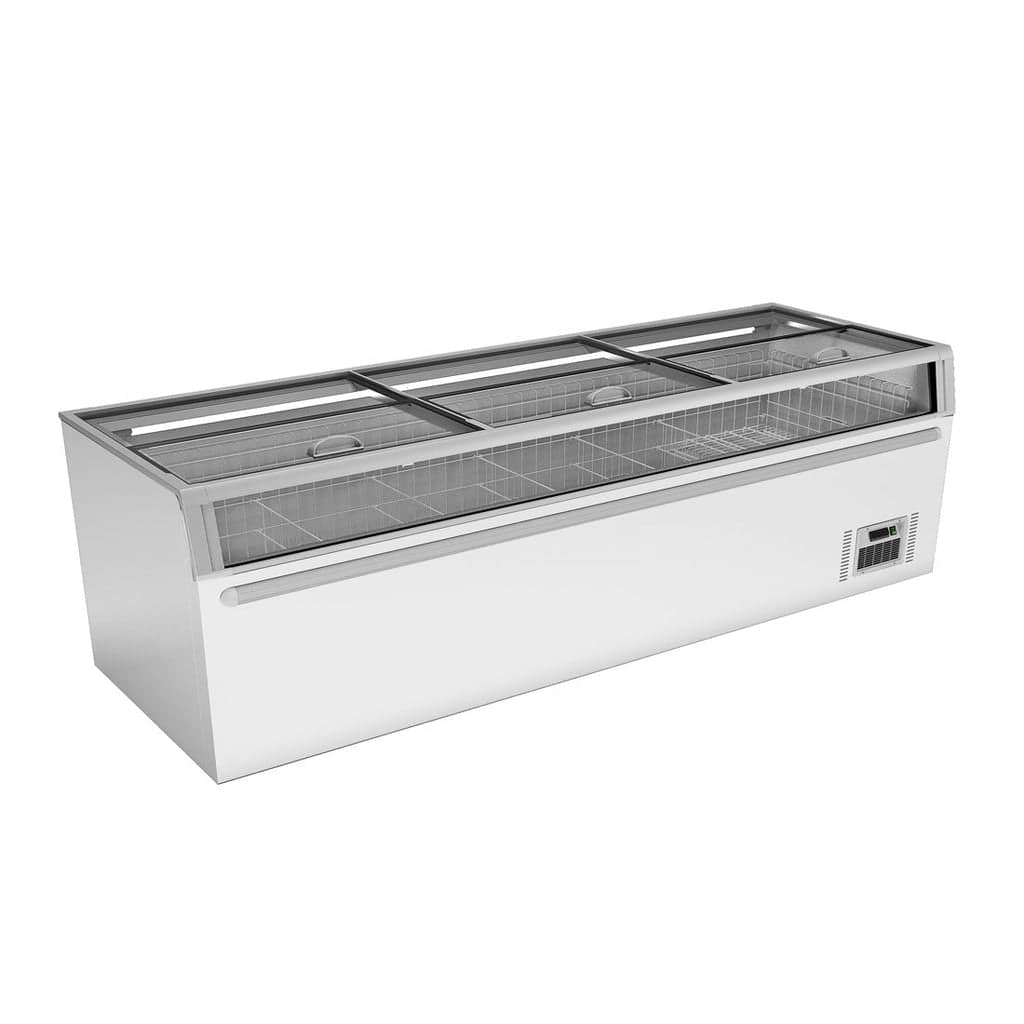 Thermaster ZCD-L250G Island Freezer – 1105L, Glass Sliding Lids, R290 - Image 2