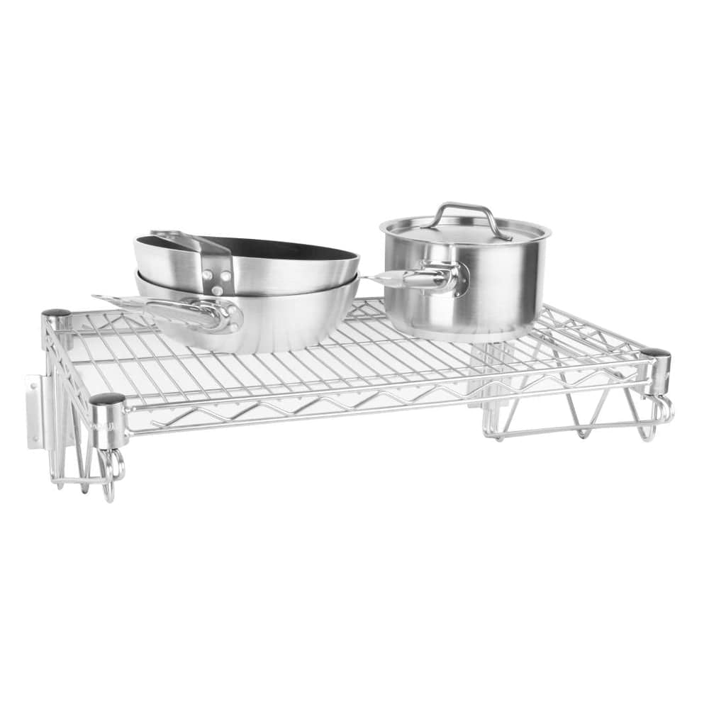 Vogue Wire Wall Shelves St/St - 610x360mm 24x14" - Image 2