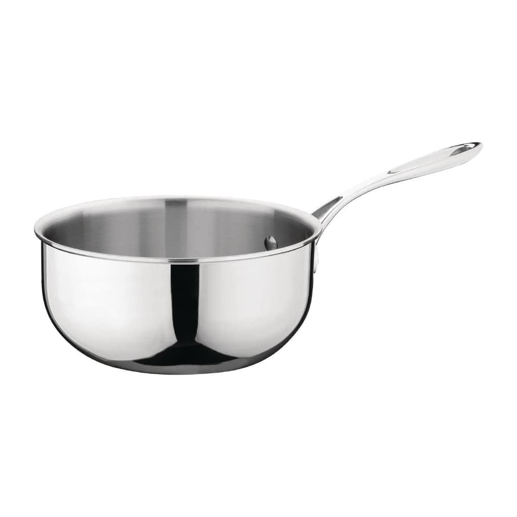 Vogue Y240 Tri-Wall Flared Sauté Pan 200mm – 2.57L Induction Safe - Image 3