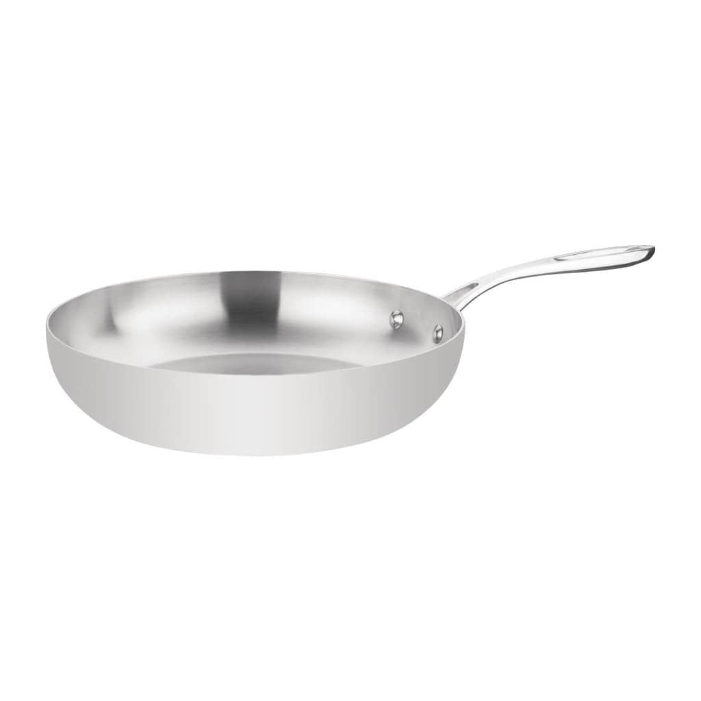 Vogue Y321 stainless steel and aluminium tri-wall frying pan 280mm 3.5L induction compatible – Australia
