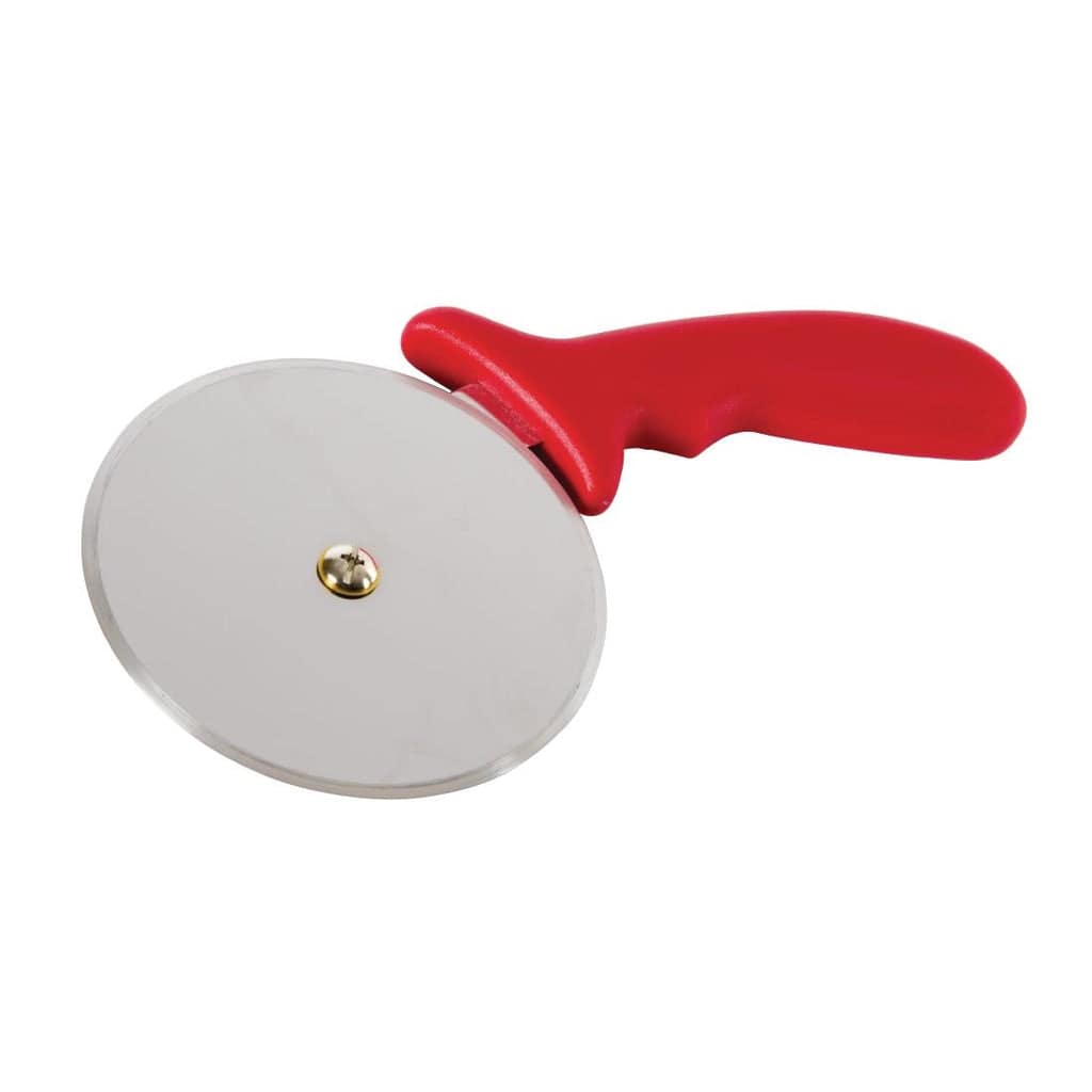 Hygiplas CC407 Red Pizza Wheel Cutter – 100mm Stainless Steel Blade - Image 3