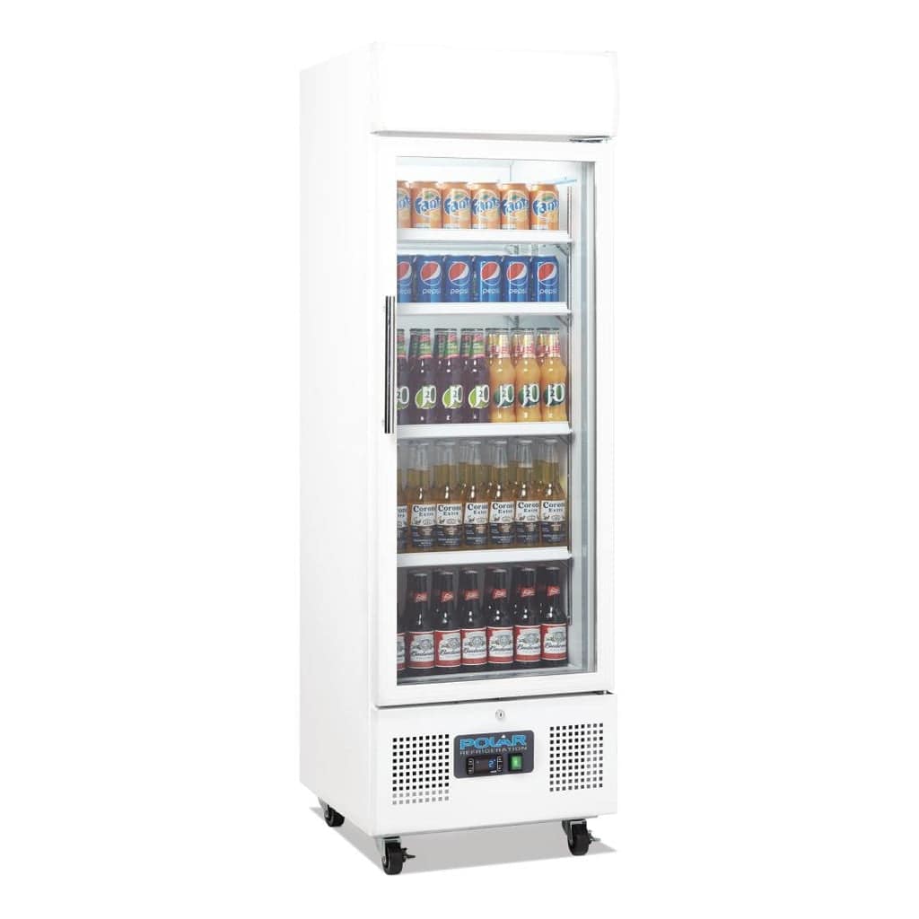 Polar DM075-A G-Series Upright Display Fridge – 218L White | KW - Image 2