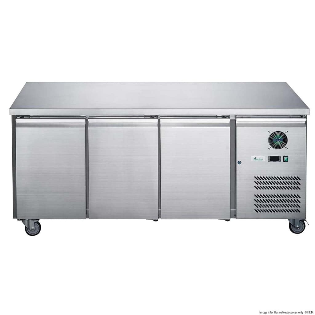 FED-X XUB6F18S3V 3 Door Freezer | Stainless Steel Workbench Freezer - Image 2