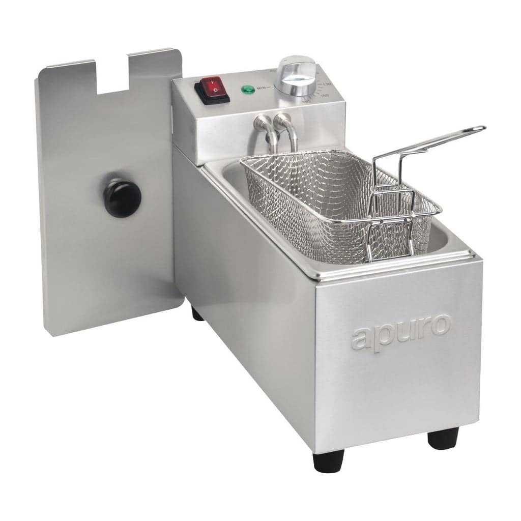 Apuro CU614-A 3L Single Tank Benchtop Fryer – Compact Electric Model