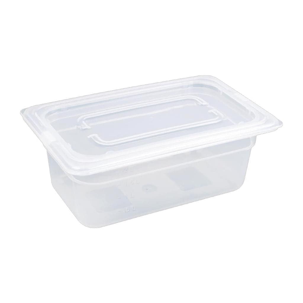 Vogue Polypropylene 1/4 Gastronorm Tray 100mm (GJ523) - Image 2
