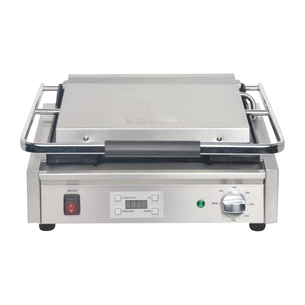 Apuro Large Contact Grill Ribbed Plates with Timer (FC380-A) - Image 2