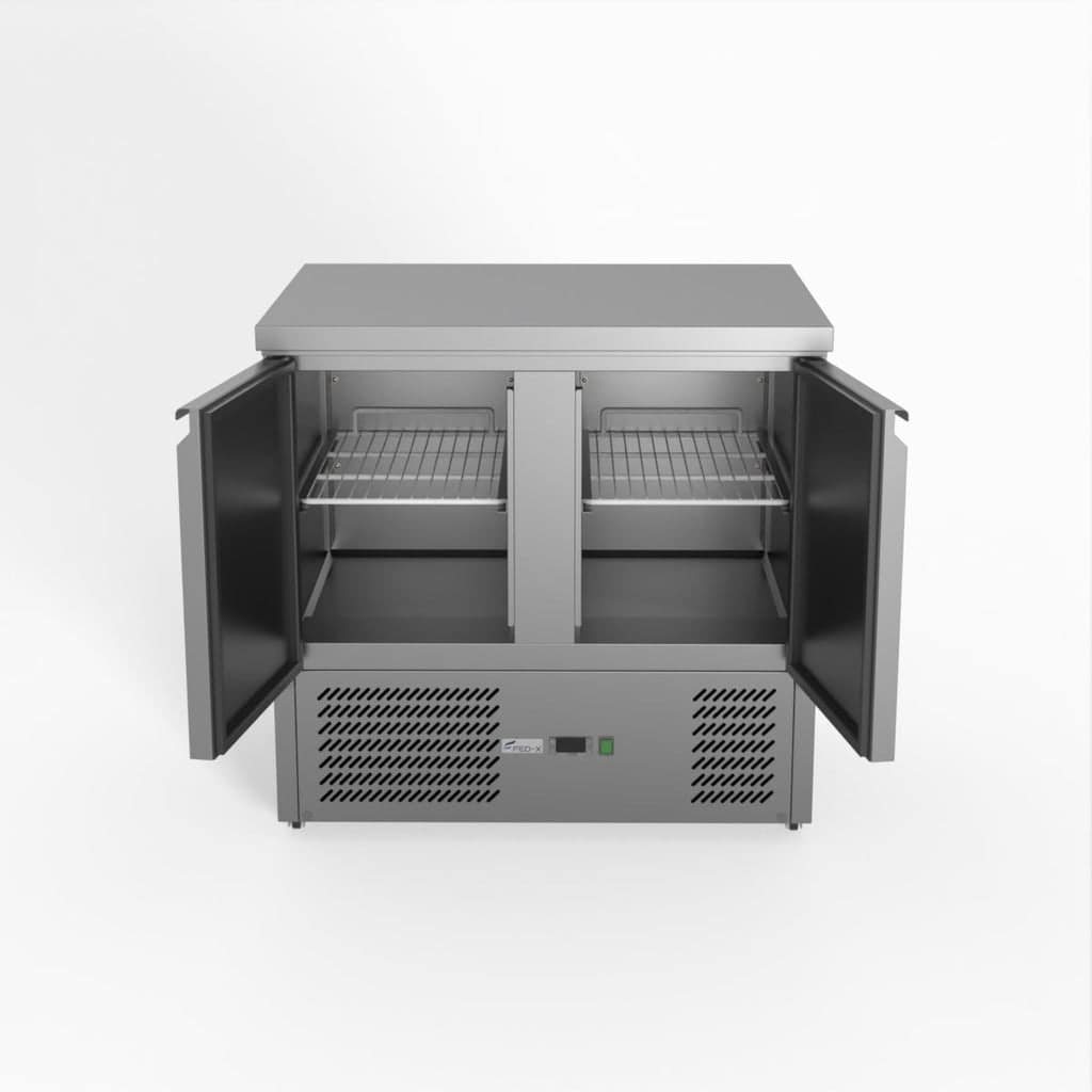 FED-X XGNS900B Compact Workbench Fridge – 240L, Stainless, GN1/1 Shelf - Image 2