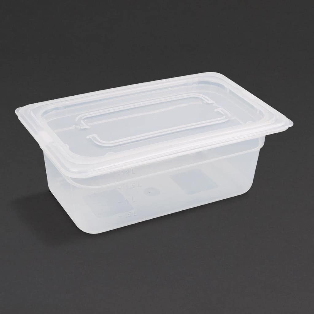 Vogue Polypropylene 1/4 Gastronorm Tray 100mm (GJ523) - Image 3
