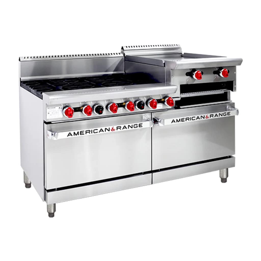 American Range AAR.6B.24RG Combination Oven Range - 6-Burner Cooking