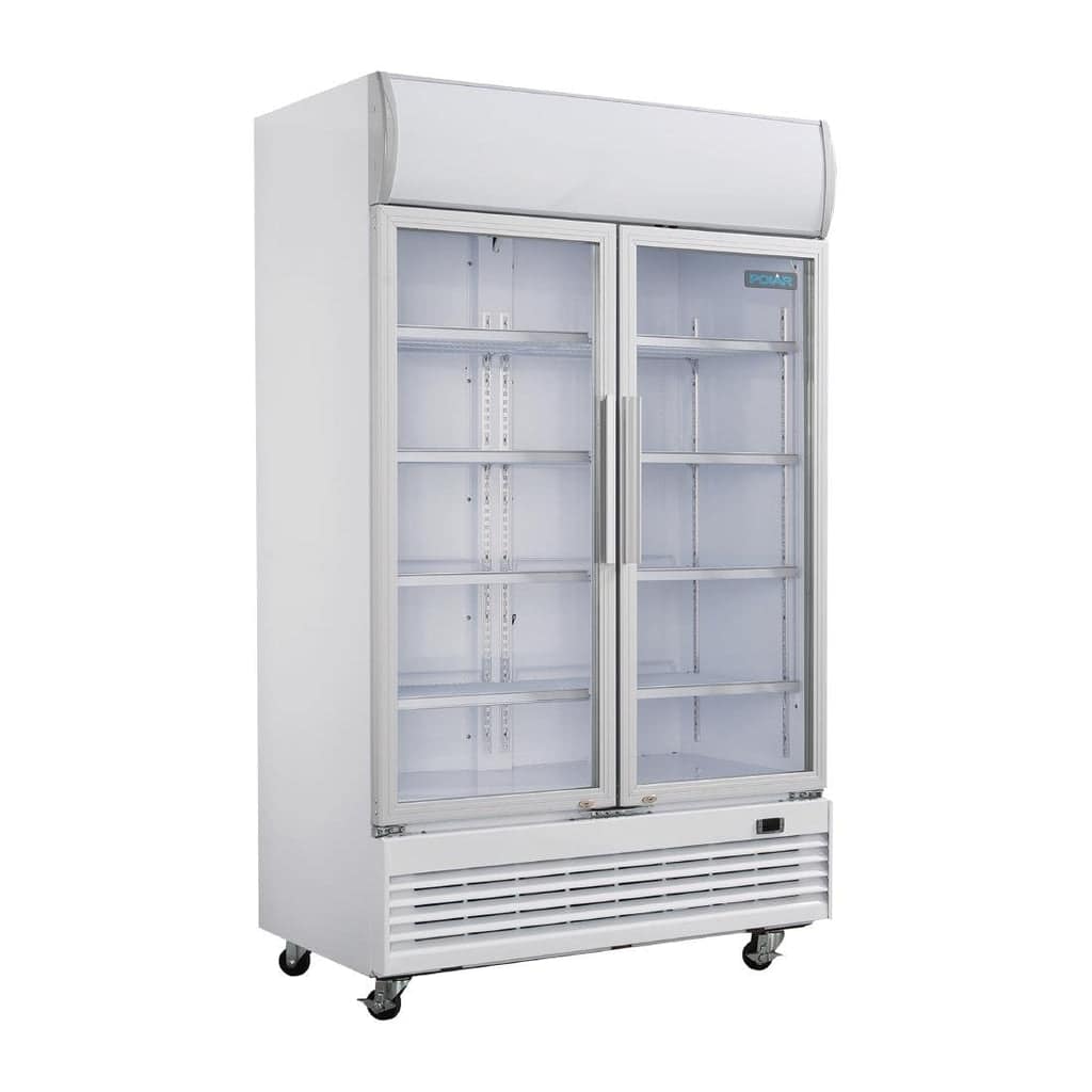 Polar GE580-A Upright Display Fridge – 950L, Hinged Door, LED Lightbox - Image 3