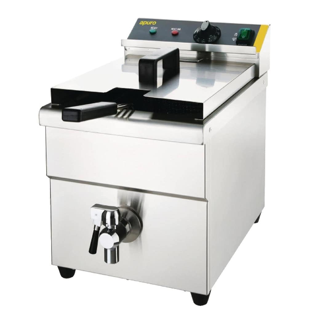 Apuro CP793-A 8L Induction Fryer with 3kW Power and Stainless Steel Construction