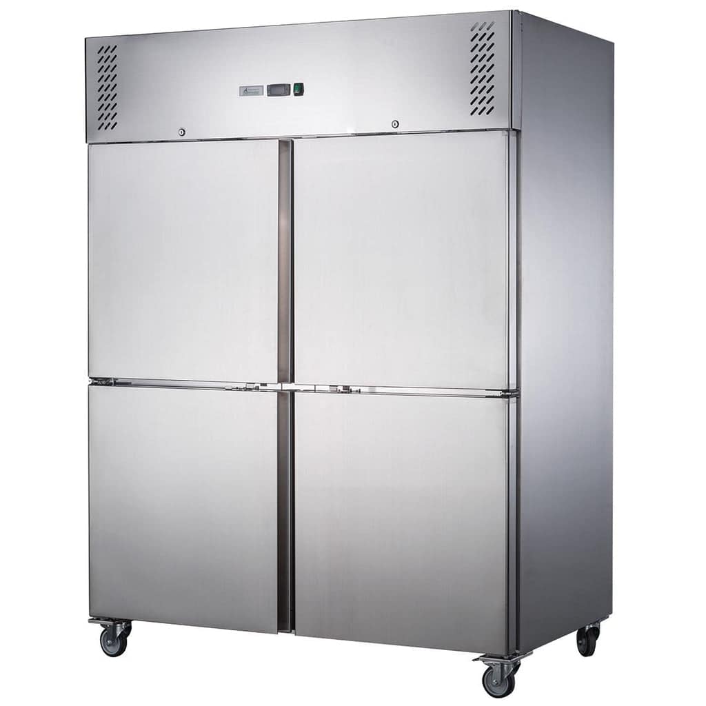 FED-X XURF1410S2V Four Door Stainless Upright Freezer – 1410L, GN2/1, Fan Forced - Image 2
