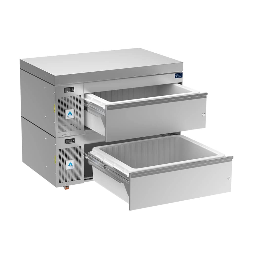 Adande Dual Temperature Double Drawer – +15°C to -22°C Modular Refrigeration Unit