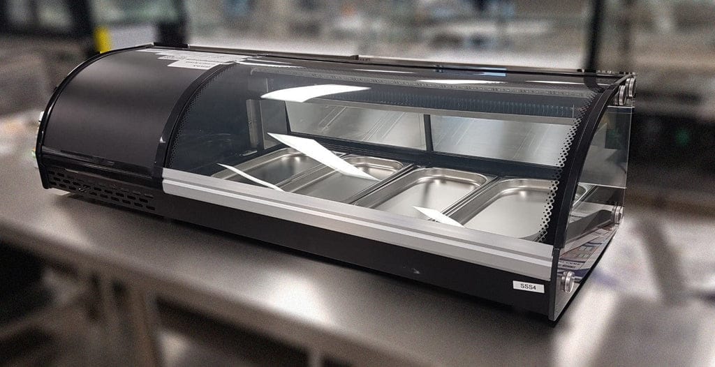 Thermaster SSS4 Black Sushi Showcase | 4 GN Pan Display Fridge - Image 2