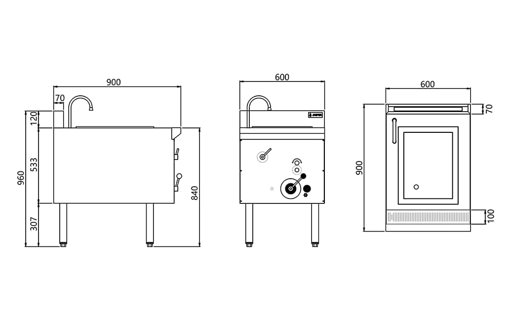 JASPER JA-NC-L Multi-Function LPG Cooker | Commercial Gas Steamer - Image 2