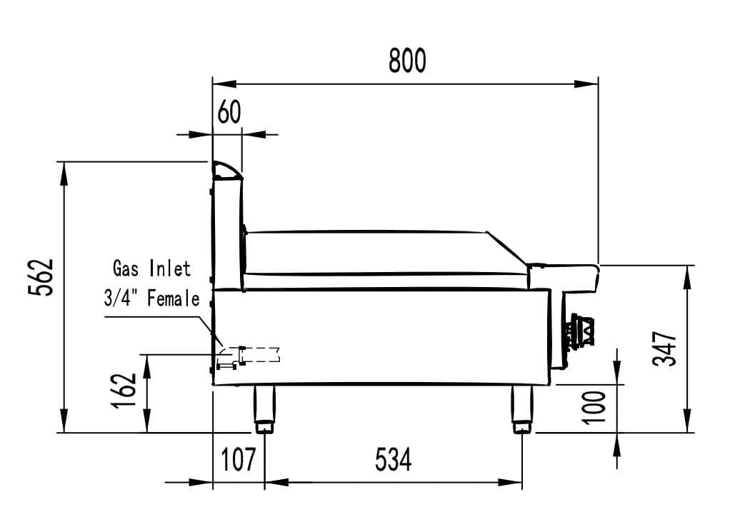 Cookrite AT80G9G-C-NG Gas Griddle – 900mm, 75MJ/h | KW Commercial Kitchen - Image 3