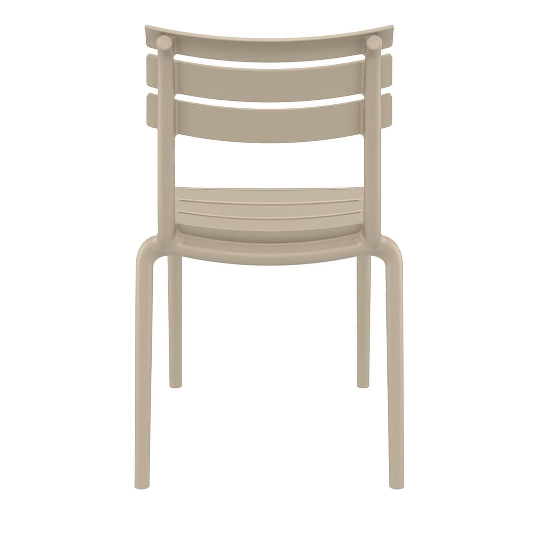 Black Furnlink Siesta Helen Stacking Chair - Durable & UV-Resistant for All-Weather Use - Image 3