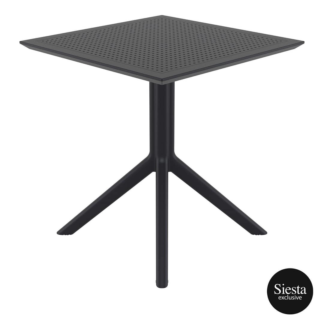 Furnlink Siesta Sky Folding Table 60 Square - Black - Image 2