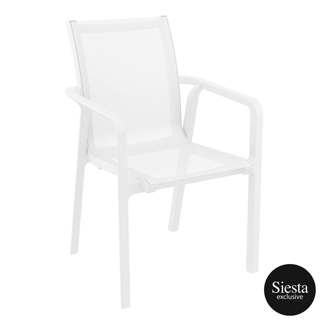 Furnlink Siesta Pacific Arm Chair - White/White