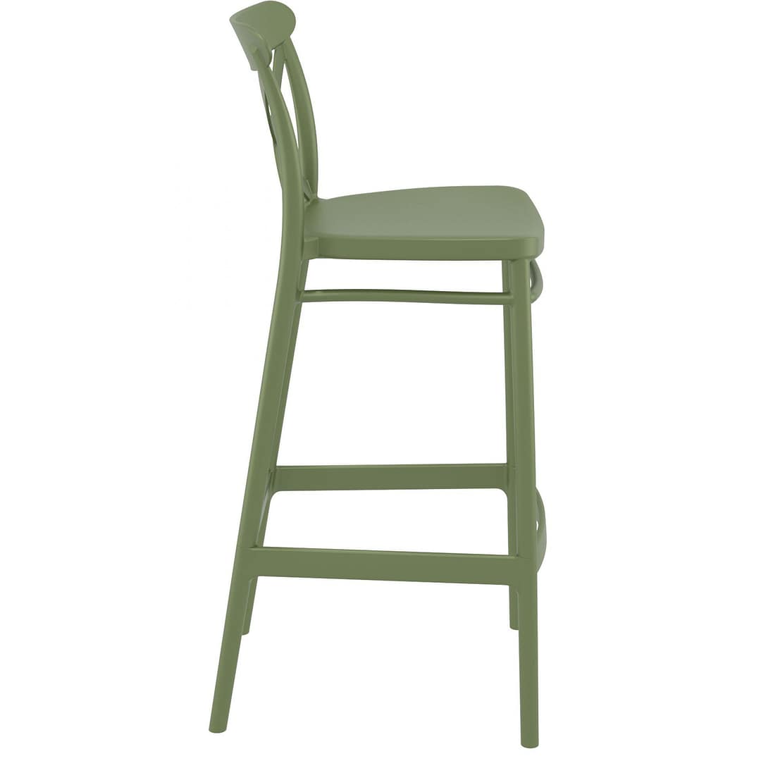 Commercial Grade Olive Green Victor Barstool 65 - Heavy Duty Bar Stool by Siesta, Turkey - Image 7