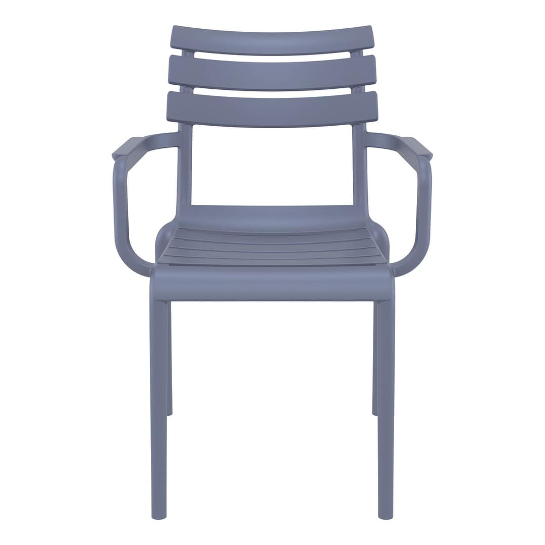 Black Paris Stacking Armchair - Indoor/Outdoor Seating Solution - Image 14