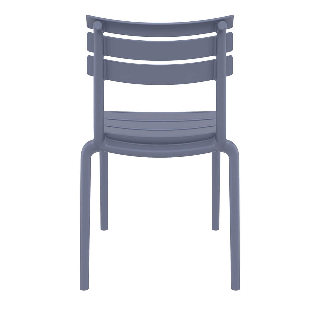 Black Furnlink Siesta Helen Stacking Chair - Durable & UV-Resistant for All-Weather Use - Image 24