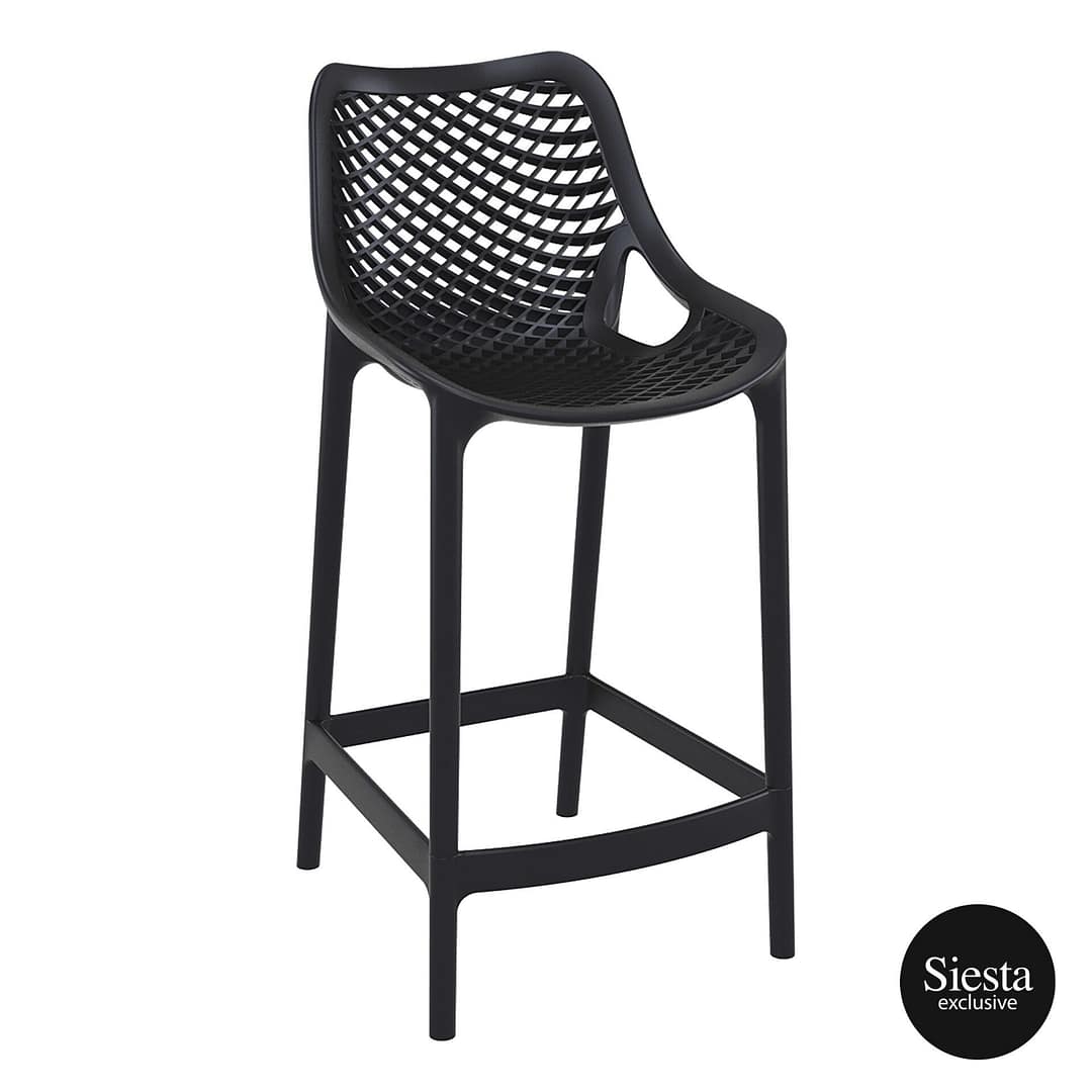 Siesta Exclusive Air Barstool 65 Black - Indoor & Outdoor Use