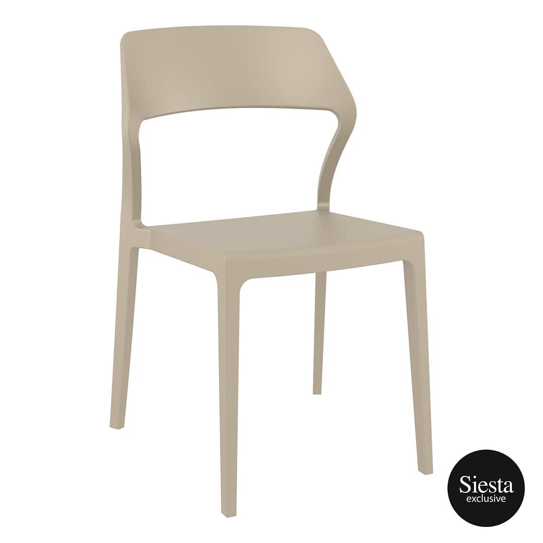 Siesta Snow Chair - Taupe - Modern Café & Restaurant Seating