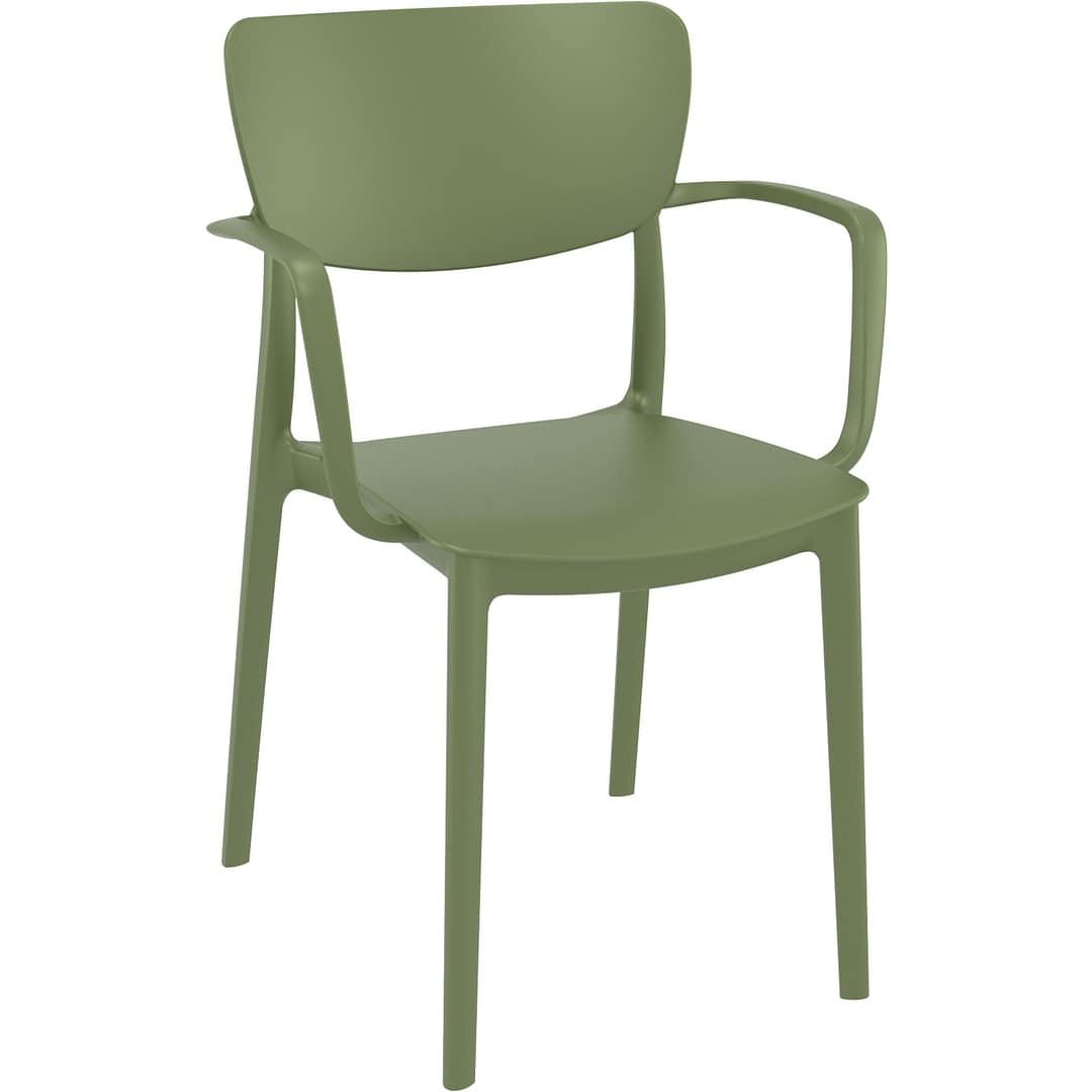 Commercial Grade Olive Green Lisa Armchair - Indoor and Outdoor Armchair by Siesta, Europe - Image 5