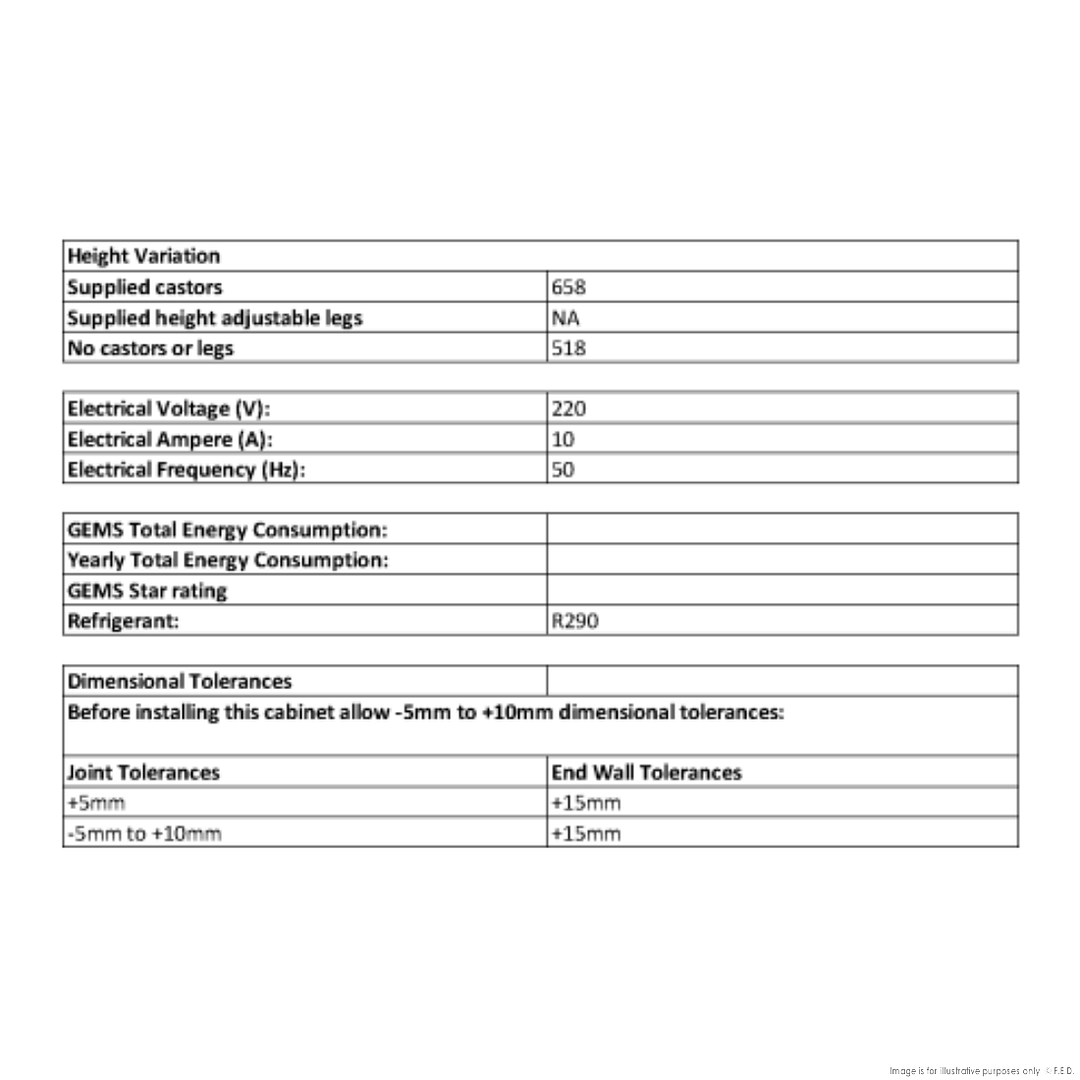 FED-X XCB-60 360L Chef Base Refrigerated Drawer Bench - Image 4
