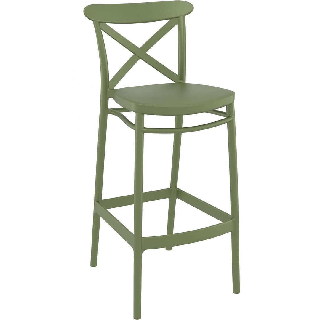 Commercial Grade Olive Green Victor Barstool 65 - Heavy Duty Bar Stool by Siesta, Turkey - Image 6