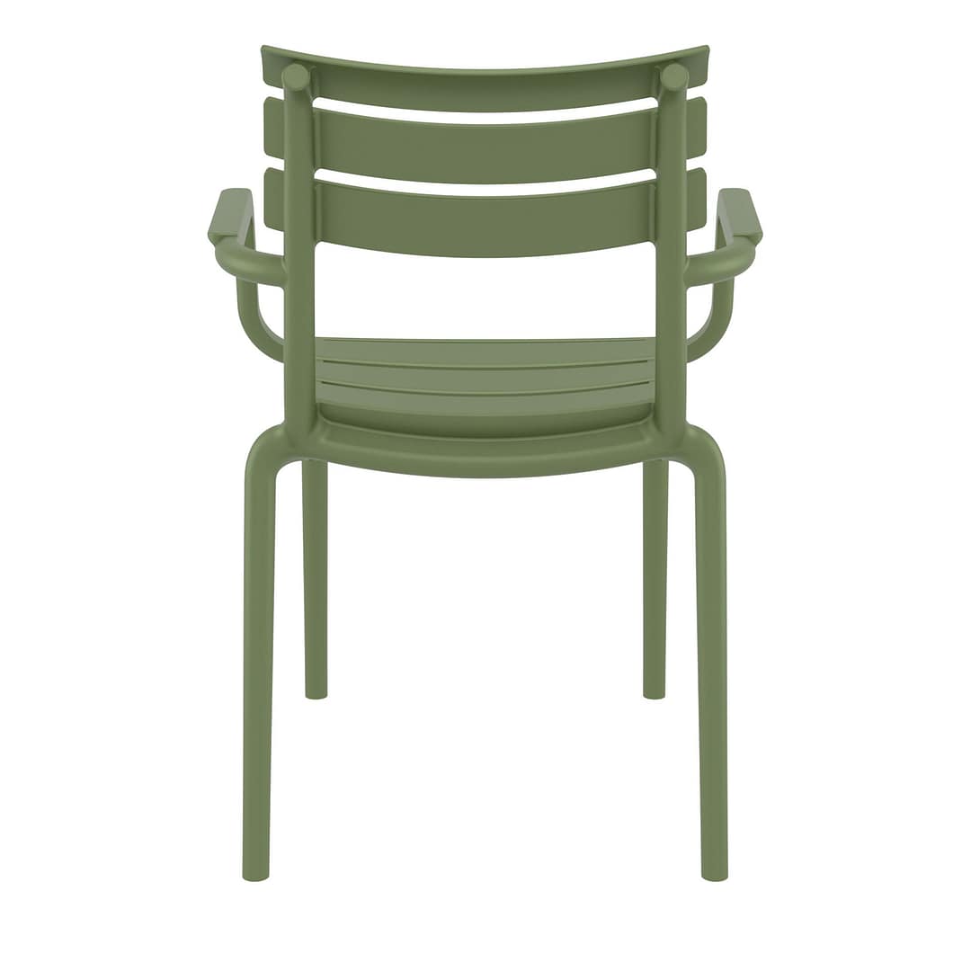 Black Paris Stacking Armchair - Indoor/Outdoor Seating Solution - Image 17