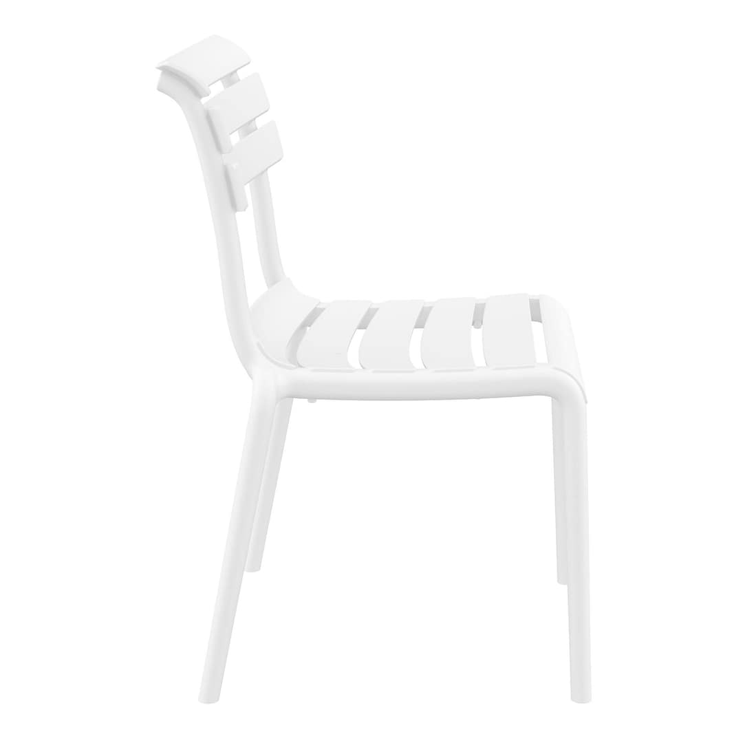 Black Furnlink Siesta Helen Stacking Chair - Durable & UV-Resistant for All-Weather Use - Image 12